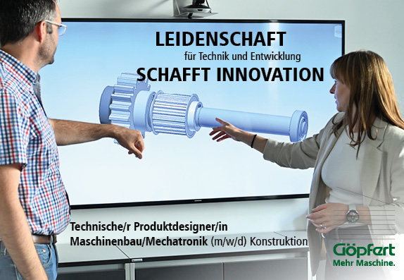 Stellenanzeige_ProduktdesignerMaschinenbau_A6 Technische/r Produktdesigner/in Maschinenbau /
Mechatronik (m/w/d) Konstruktion